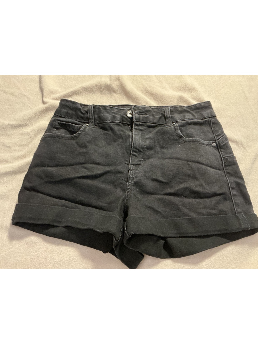 Max Jeans womens black denim shorts